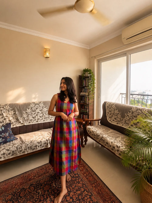 Mazha Cotton Kurta worn at home