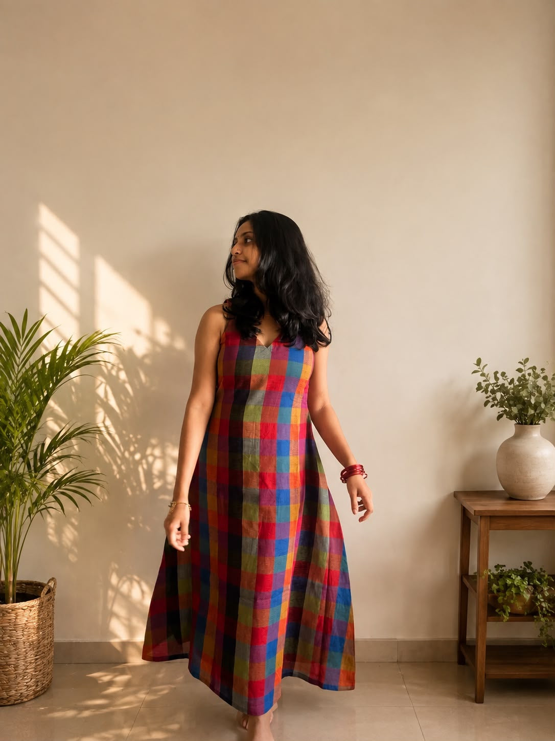 Ilam Linen Dress in afternoon light